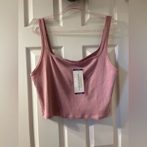 aeropostale women’s rose pink ribbed cropped tank top NWT